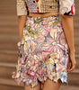 Short Skirt With Floral Threadwork