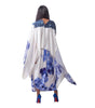 Oversized cape with draped skirt
