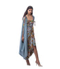 Pickup cape with slip top and draped skirt