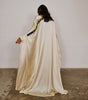 Oversized silk cape with silk joggers