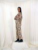 Printed silk tunic with pajama pants